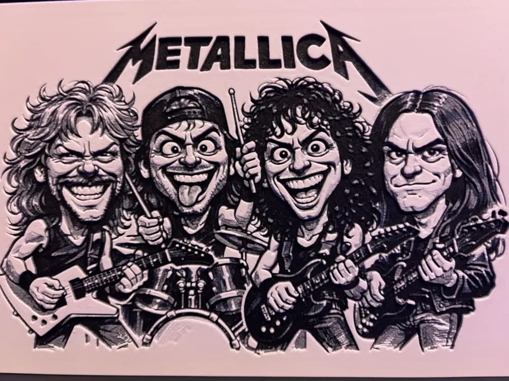 Metallica Cliff Burton Hueforge Caricature Metallica Cliff Burton Hueforge Caricature