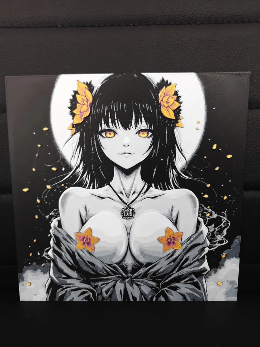 Night Lady (ColorFlex System) by TheHueforgeLady HueForge model: Night Lady (ColorFlex System) by TheHueforgeLady