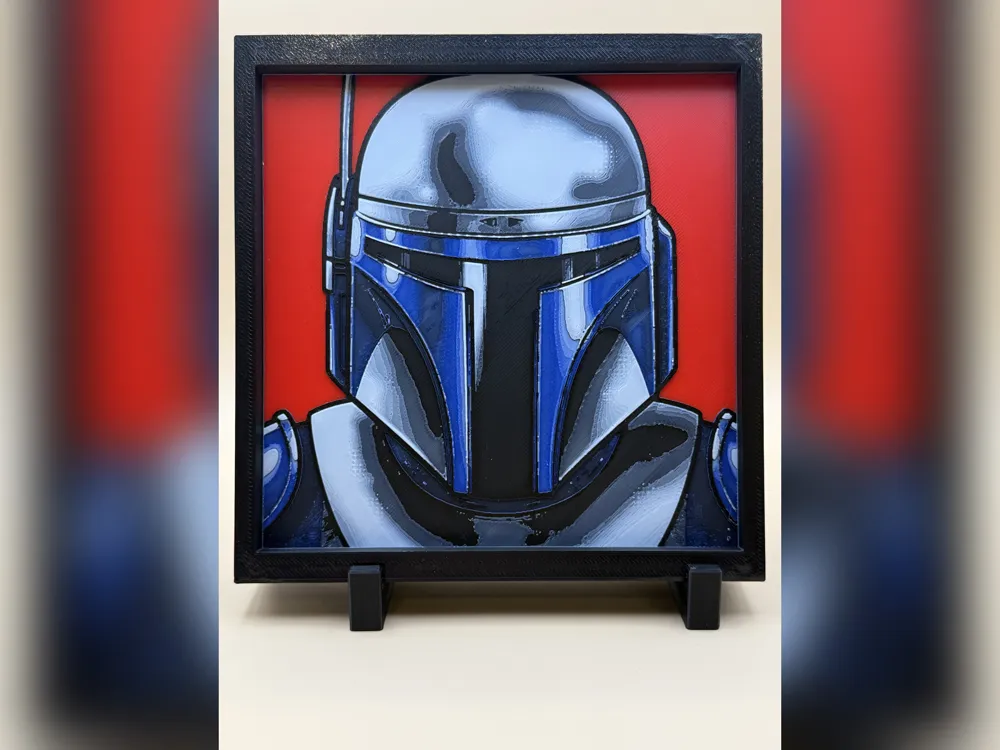 Mandalorian Helmet HueForge Print Mandalorian Helmet HueForge Print