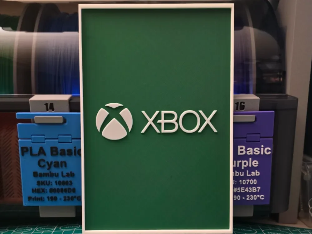 Xbox Logo Poster - Hueforge Art by Lumpy3D HueForge model: Xbox Logo Poster - Hueforge Art by Lumpy3D