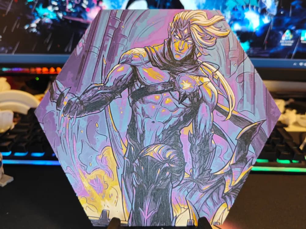 Hueforge Varus (League of Legends) modo panal by JGz3DMaker HueForge model: Hueforge Varus (League of Legends) modo panal by JGz3DMaker