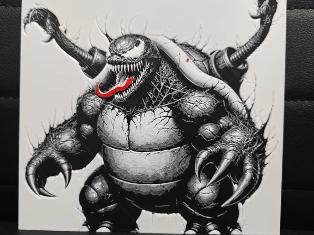 HueForge model: Venomised Blastoise by TheHueforgeLady