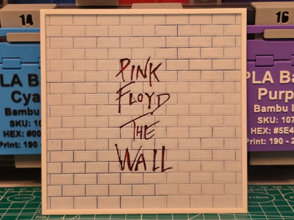 Pink Floyd "The Wall" Album - Hueforge Art by Lumpy3D HueForge model: Pink Floyd "The Wall" Album - Hueforge Art by Lumpy3D