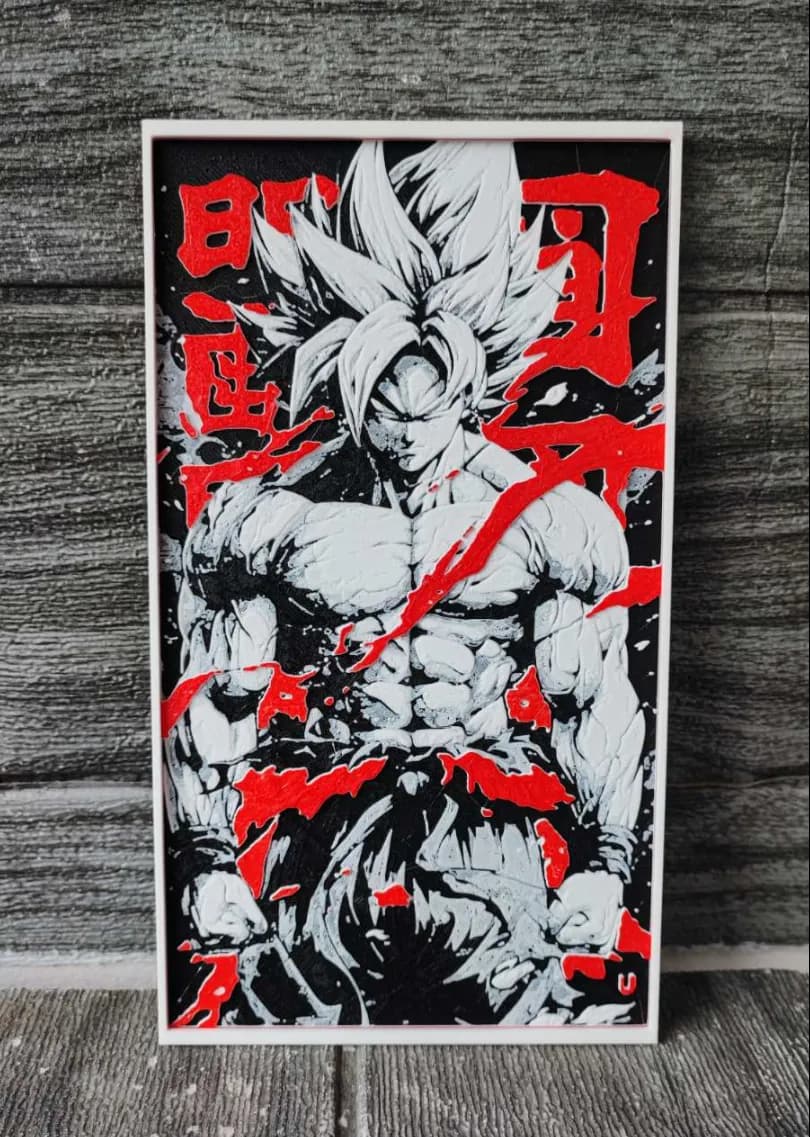 Goku by Garuda3D HueForge model: Goku by Garuda3D