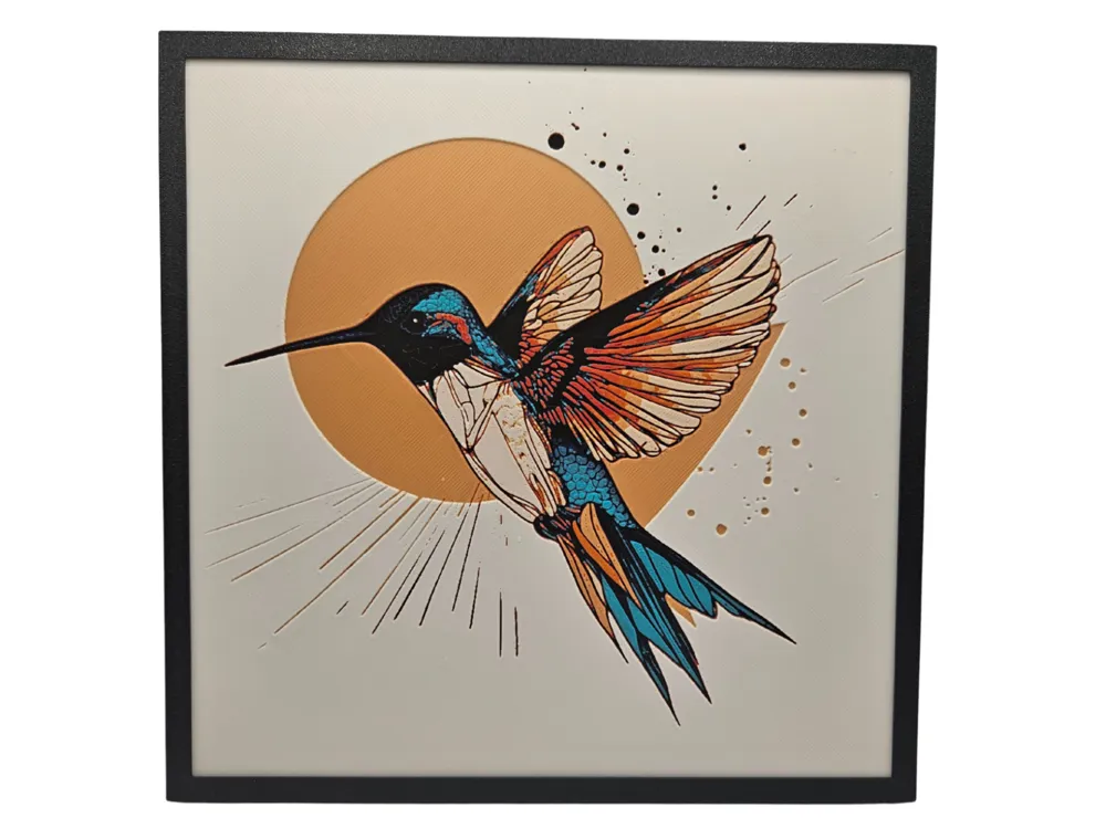 Hummingbird by BusyKikiBee HueForge model: Hummingbird by BusyKikiBee