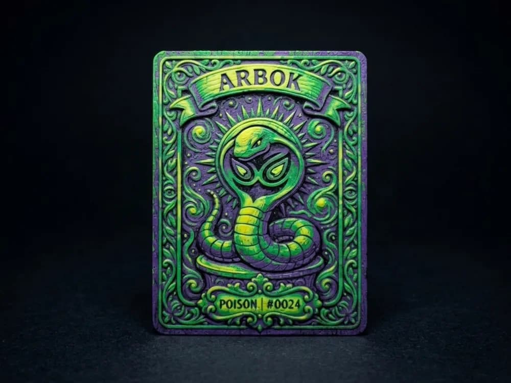 Arbok #0024 Pokemon Card by LED HueForge model: Arbok #0024 Pokemon Card by LED