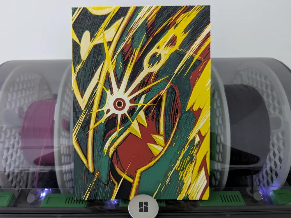 Mega Rayquaza Hueforge - Pokemon by Razel HueForge model: Mega Rayquaza Hueforge - Pokemon by Razel