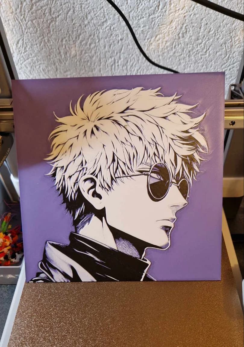 jujutsu kaisen - Gojo Hueforge by Dakiren HueForge model: jujutsu kaisen - Gojo Hueforge by Dakiren