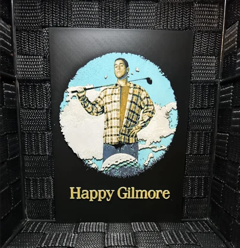 HueForge model: Hueforge Movie Poster - Happy Guilmore - by JoDau