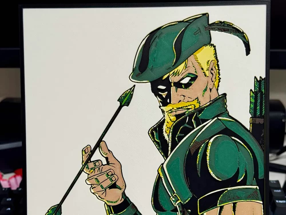 Green Arrow Hueforge by Strata Prints HueForge model: Green Arrow Hueforge by Strata Prints