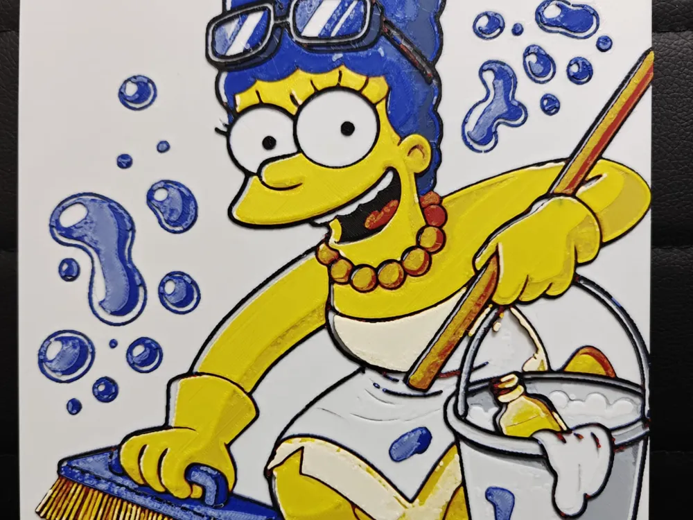 Marge Simpson 1 AMS Only by TheHueforgeLady HueForge model: Marge Simpson 1 AMS Only by TheHueforgeLady