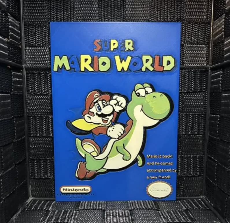 HueForge model: Hueforge Game Poster - Super Mario World - by JoDau