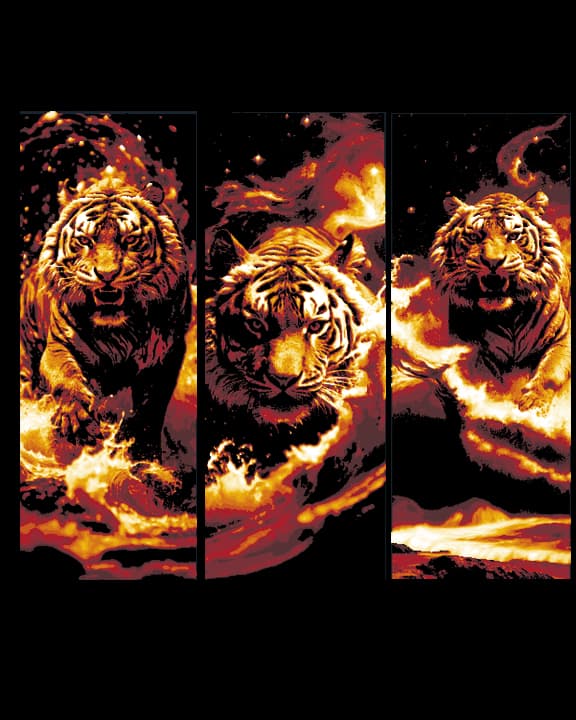 The Mighty Tiger shows itself before the Kill - Set of 3 Bookmarks by BooneCo3d HueForge model: The Mighty Tiger shows itself before the Kill - Set of 3 Bookmarks by BooneCo3d