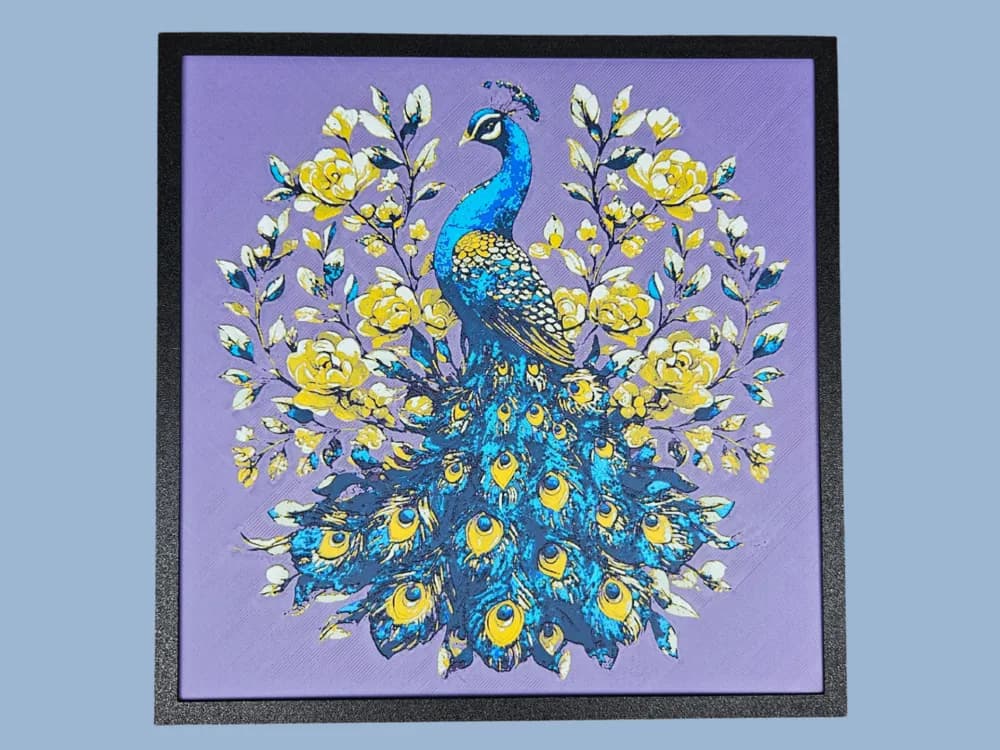 HueForge model: Pretty as a Peacock by BusyKikiBee