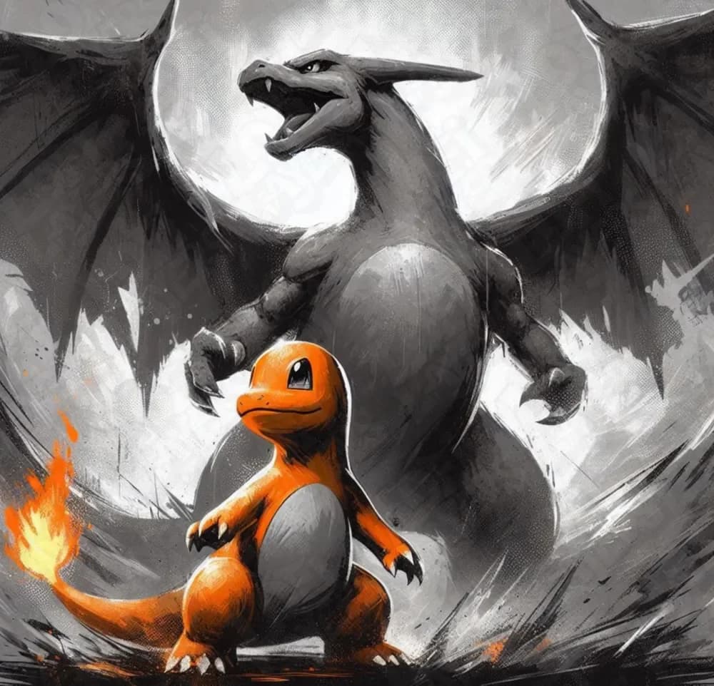 Charmander Evolution Hueforge by LoFi Layers HueForge model: Charmander Evolution Hueforge by LoFi Layers