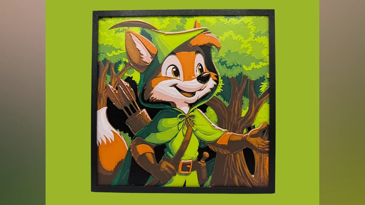 Robin Hood - Disney Hueforge by Canadian Gamer HueForge model: Robin Hood - Disney Hueforge by Canadian Gamer