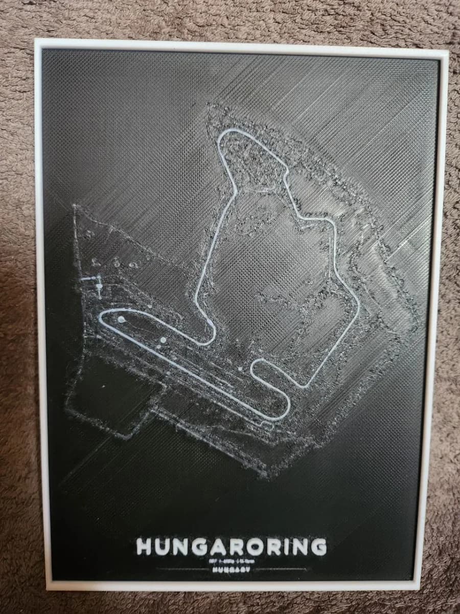 Hungaroring Circuit F1 - HueForge by keko HueForge model: Hungaroring Circuit F1 - HueForge by keko