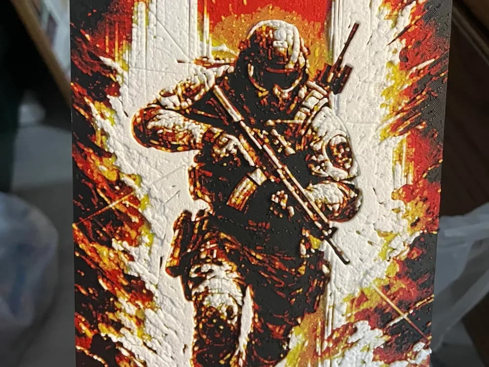 Soldier Running Hueforge