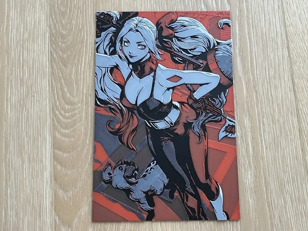 HueForge model: Harley Quinn White + Black + Red by FantasyZ