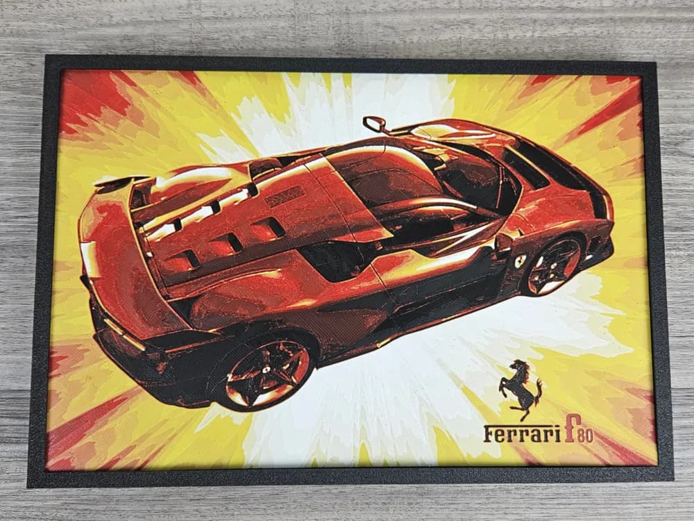 Ferrari F80 by BusyKikiBee HueForge model: Ferrari F80 by BusyKikiBee