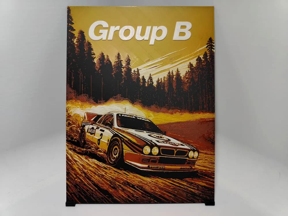 Group B Poster #4 - Hueforge by BeaN HueForge model: Group B Poster #4 - Hueforge by BeaN