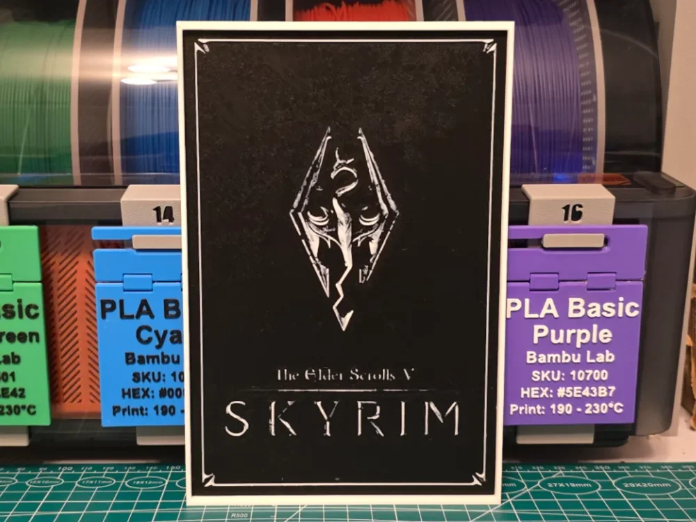 HueForge model: The Elder Scrolls V: Skyrim Poster V2 - Hueforge by Lumpy3D