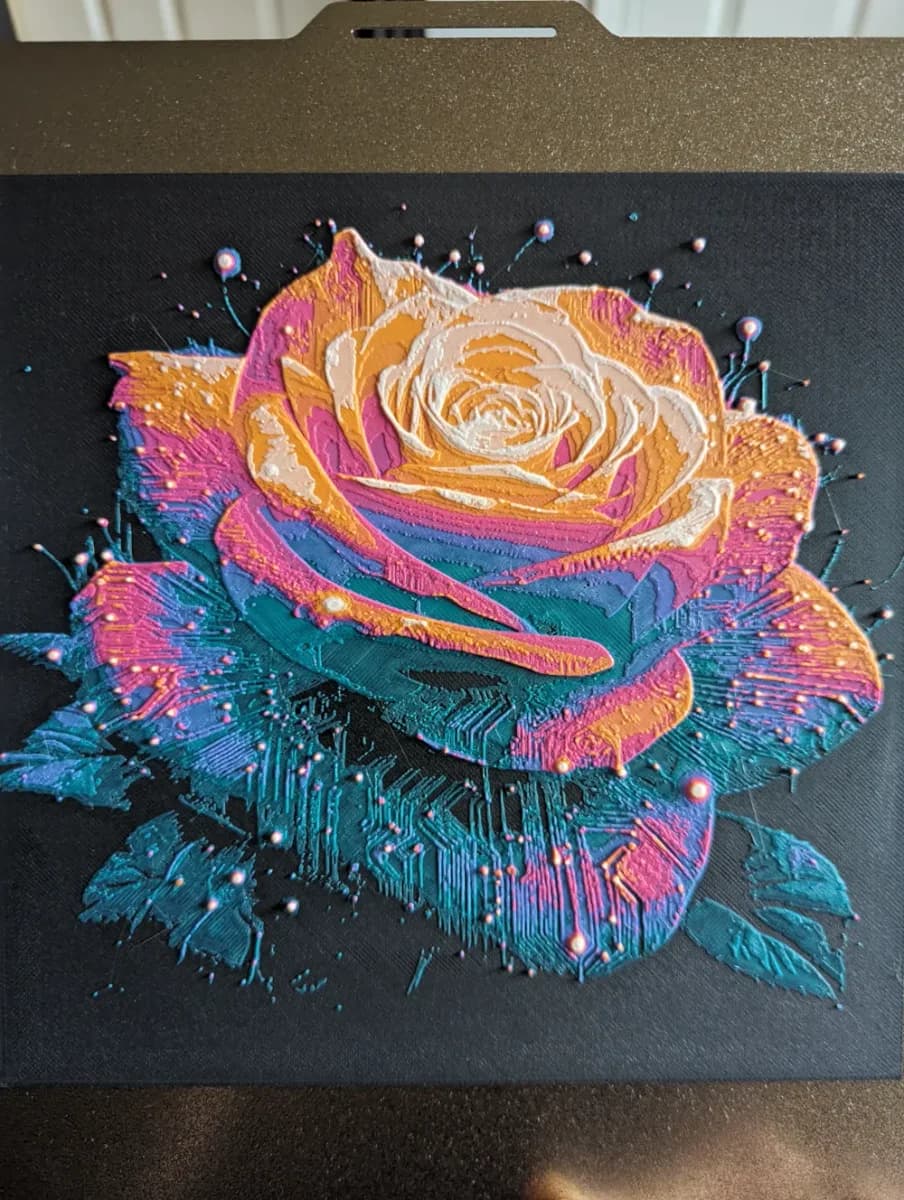 HueForge model: Electric Rose 2 by the_bearded_jedi