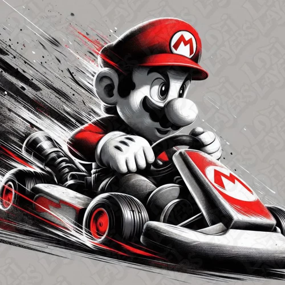 Mario Kart Hueforge by LoFi Layers HueForge model: Mario Kart Hueforge by LoFi Layers
