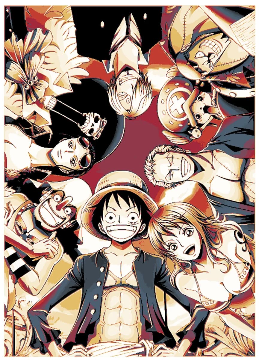 Straw Hat Pirates - One Piece by Cloudy Nostalgia HueForge model: Straw Hat Pirates - One Piece by Cloudy Nostalgia