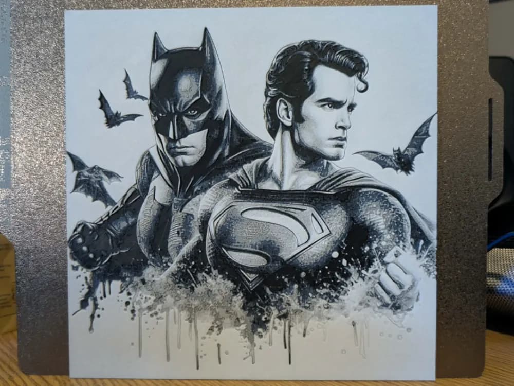 Batman and superman - hueforge by 3dGlow HueForge model: Batman and superman - hueforge by 3dGlow
