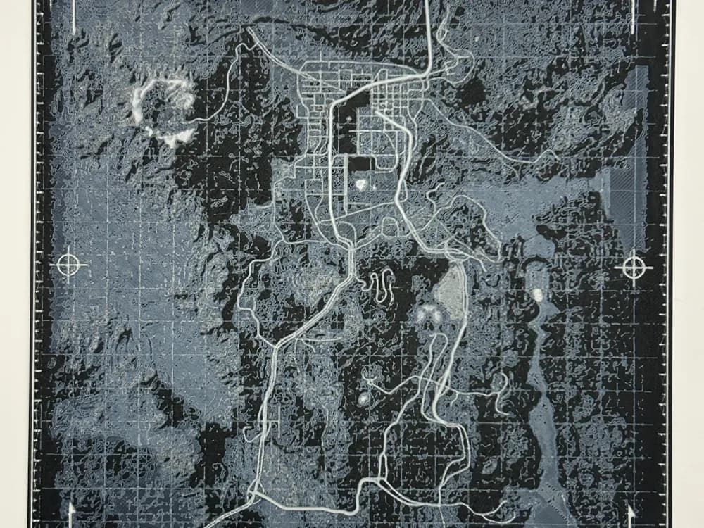 Fallout New Vegas World Map HueForge by CreativeDestructions HueForge model: Fallout New Vegas World Map HueForge by CreativeDestructions