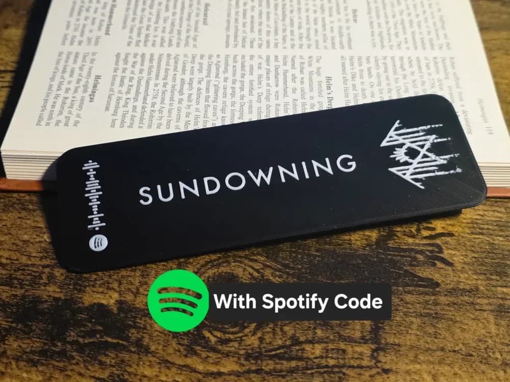 Sleep Token Album Bookmark - Sundowning by N0vA Designs HueForge model: Sleep Token Album Bookmark - Sundowning by N0vA Designs