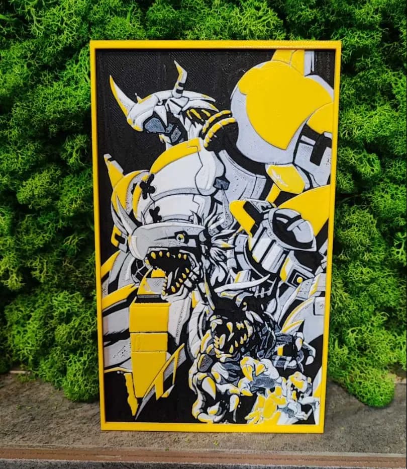 Evolution of WarGreymon by Garuda3D HueForge model: Evolution of WarGreymon by Garuda3D