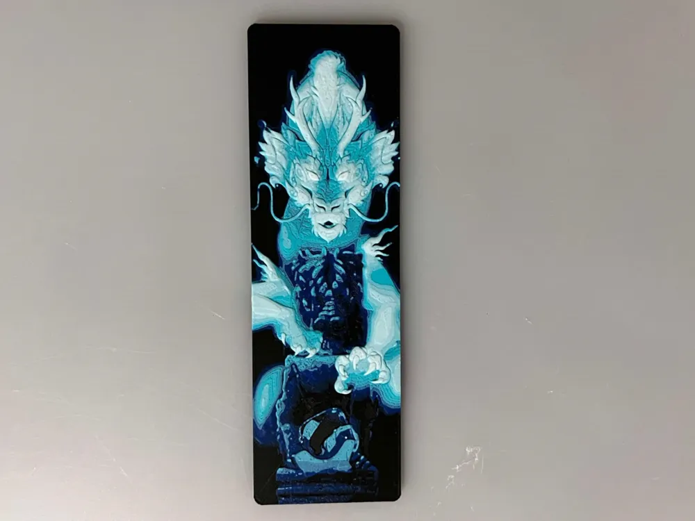 Bookmark: Mulan The Stone Dragon Rendition by 3djd HueForge model: Bookmark: Mulan The Stone Dragon Rendition by 3djd
