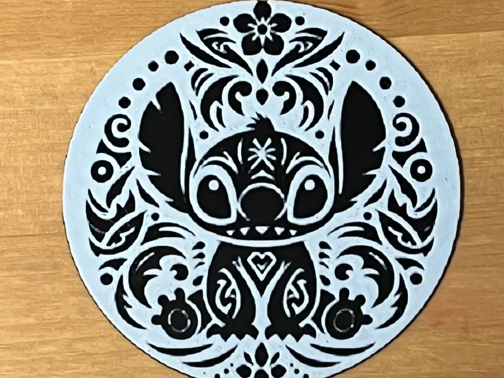 stitch coaster by Morganja HueForge model: stitch coaster by Morganja