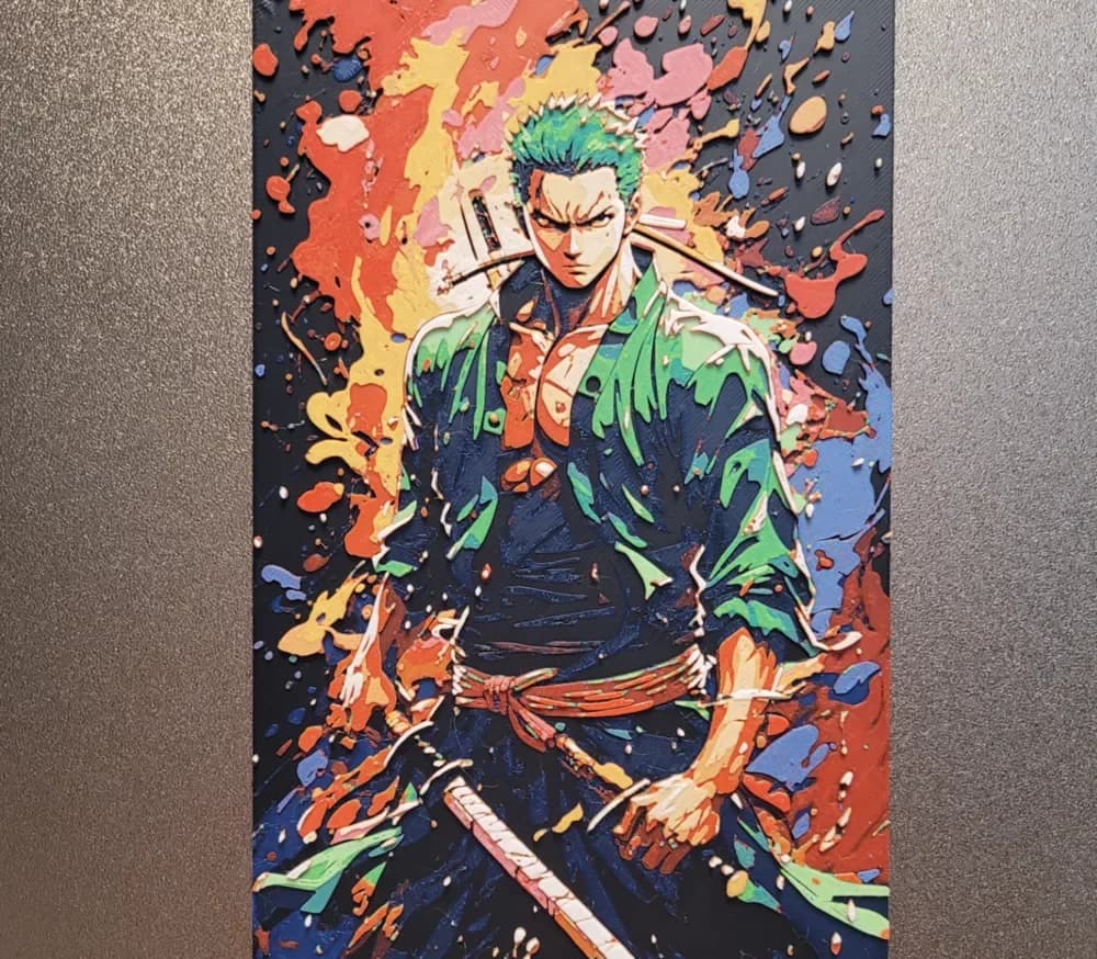 HueForge model: Roronoa Zoro - One Piece HF_CM_133x235 by Vincent111