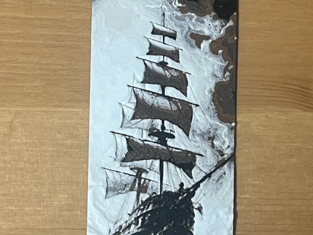 ship bookmark by Morganja HueForge model: ship bookmark by Morganja