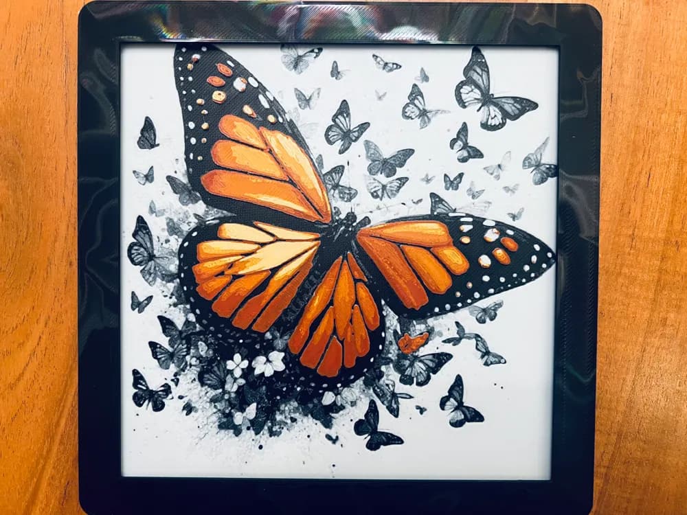 Monarch Butterfly by JustBe 3D Printing HueForge model: Monarch Butterfly by JustBe 3D Printing