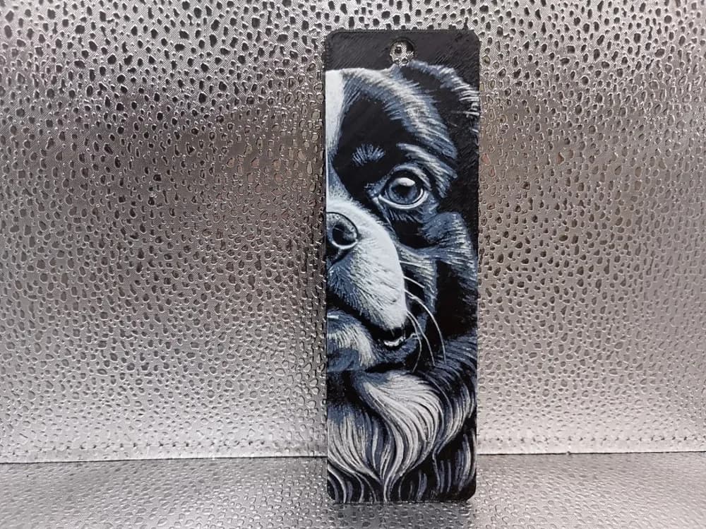 Tibetan Spaniel Bookmark – Hueforge by Borishotch Industries HueForge model: Tibetan Spaniel Bookmark – Hueforge by Borishotch Industries
