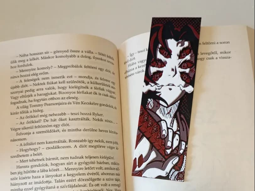 Demon Slayer - Kokushibo Bookmark by 3DNesy HueForge model: Demon Slayer - Kokushibo Bookmark by 3DNesy