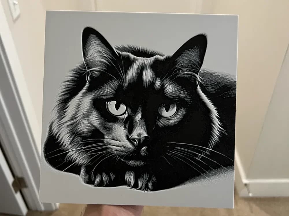 Black Cat Hueforge by RP47 Designs HueForge model: Black Cat Hueforge by RP47 Designs