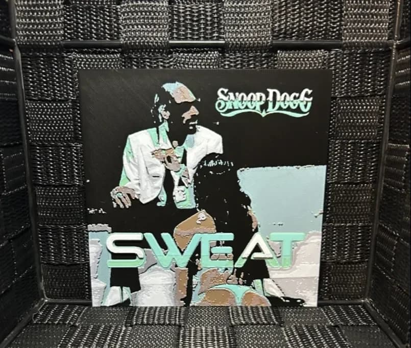 HueForge model: Hueforge Music Poster - Snoop Dogg Sweat - by JoDau