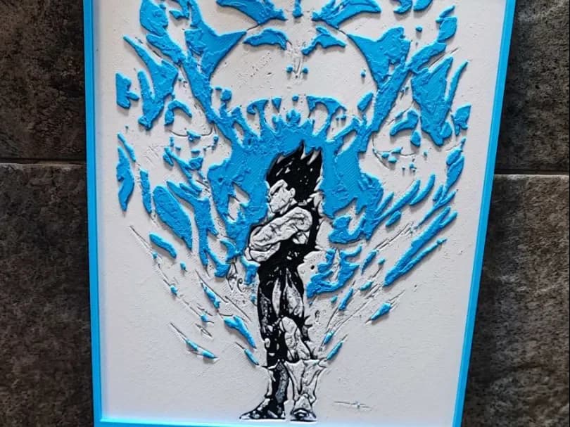 Vegeta Aura by Garuda3D HueForge model: Vegeta Aura by Garuda3D