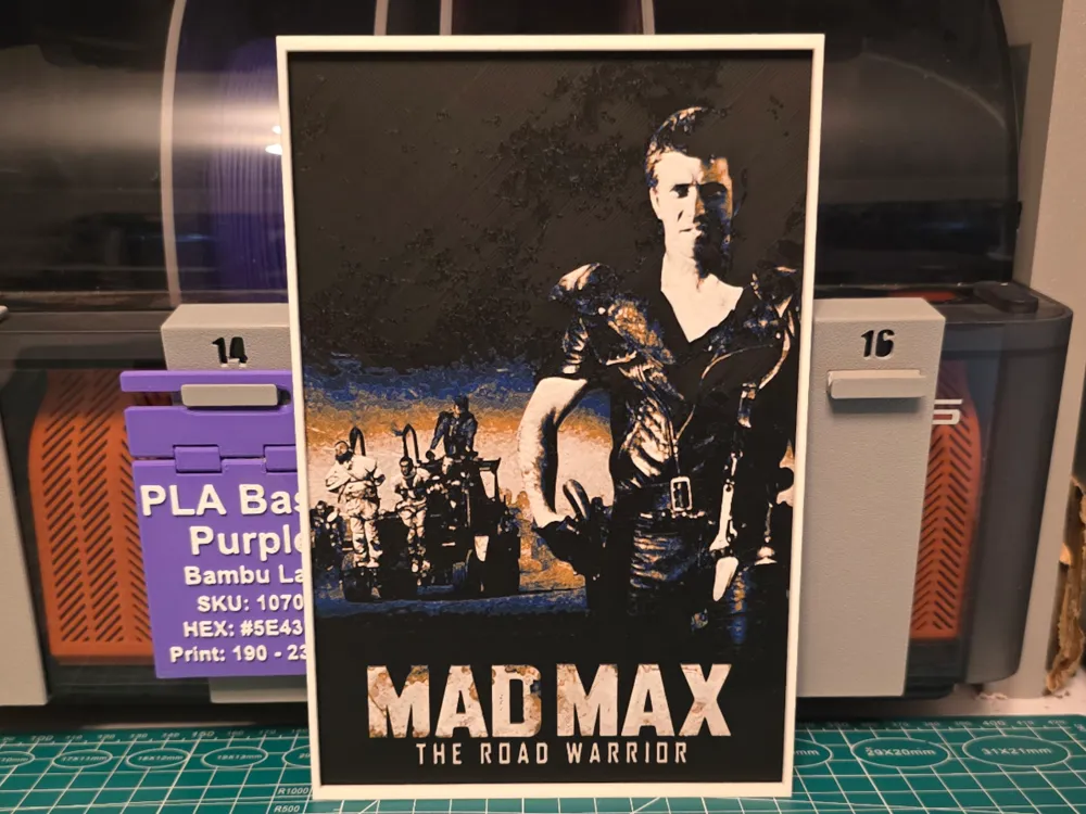 Mad Max 2 Movie Poster V2 - Hueforge Art Mad Max 2 Movie Poster V2 - Hueforge Art