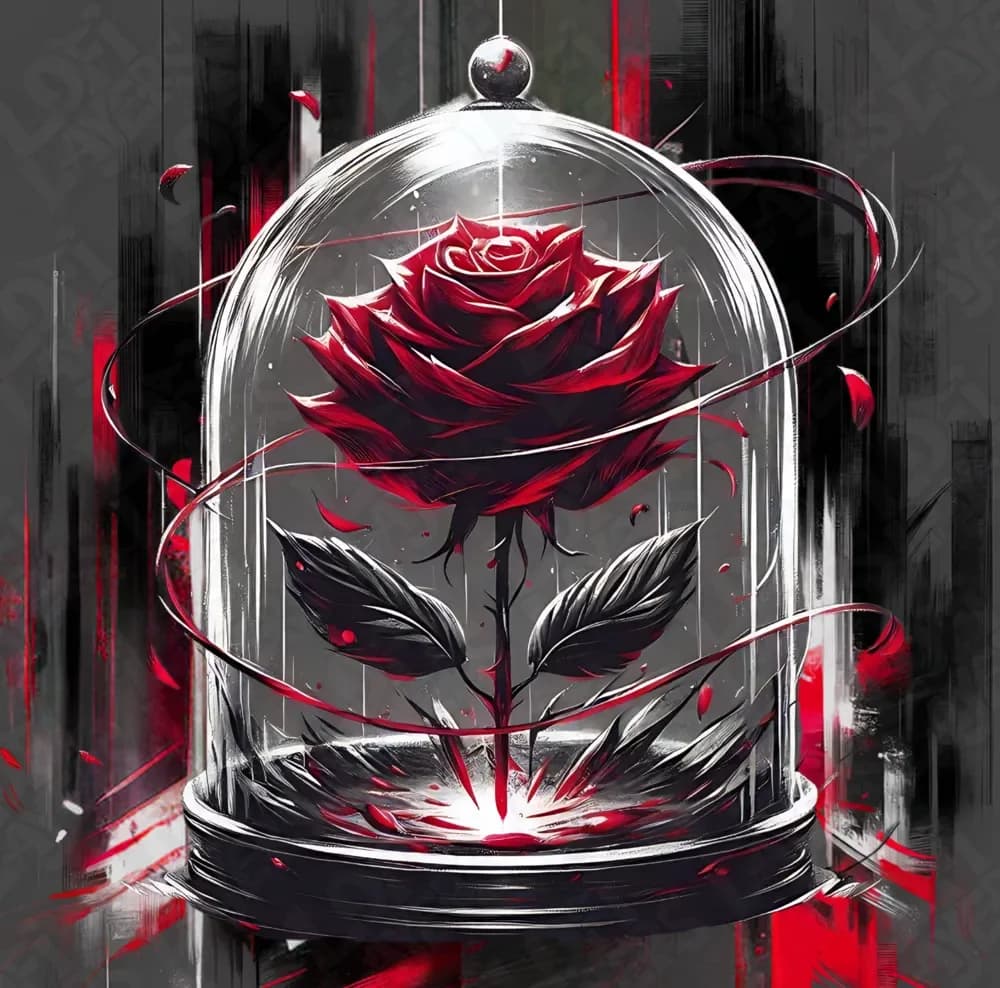 Enchanted Rose Hueforge by LoFi Layers HueForge model: Enchanted Rose Hueforge by LoFi Layers