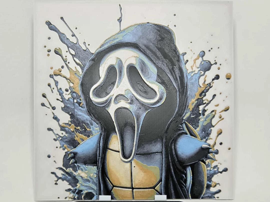 Graffiti Halloween Squirtle Hueforge by 3Ree Printing HueForge model: Graffiti Halloween Squirtle Hueforge by 3Ree Printing