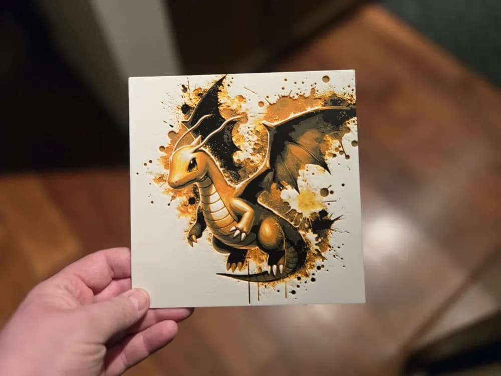 Graffiti Dragonite Hueforge by 3Ree Printing HueForge model: Graffiti Dragonite Hueforge by 3Ree Printing