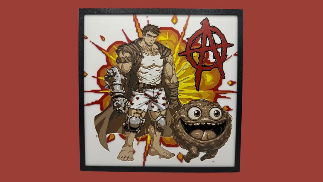 HueForge model: Carl and Sir Rendelgore - Dungeon Crawler Carl Hueforge by Canadian Gamer