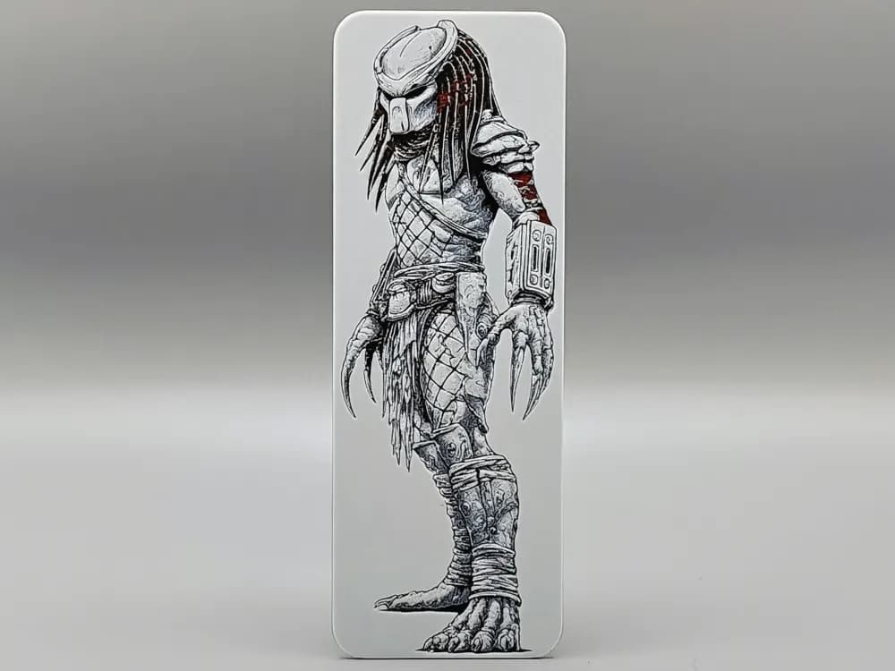 Predator Yautja Warrior Bookmark - 0.2 Nozzle by Sarge HueForge model: Predator Yautja Warrior Bookmark - 0.2 Nozzle by Sarge