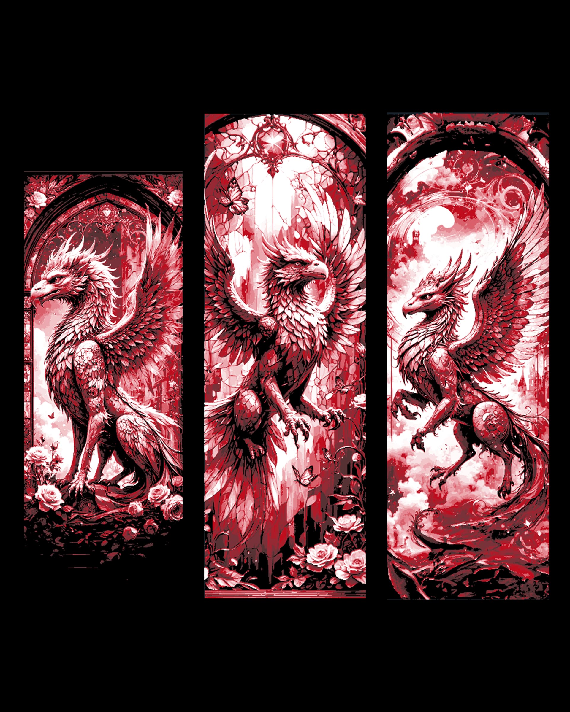High Fantasy Tapestry Art of a Royal Griffin - Set of Bookmarks by BooneCo3d HueForge model: High Fantasy Tapestry Art of a Royal Griffin - Set of Bookmarks by BooneCo3d